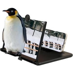 Big Screen Phone Magnifier, 3D HD Screen Expander, Movie Screen Amplifier with Foldable Phone Stand for Travel, Magnifying Projector Screen Enlarger for Elderly