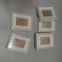 12 Pcs 2 x 3 Inch White Small Picture Frames Bulk Mini Vintage Antique Ornate Retro Baroque Photo Frames with Backboard for Wall Hanging Tabletop Home Decor Wedding Christmas Display White, 12