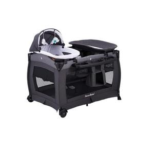 Pamo Babe Deluxe Nursery Center, Foldable Playard for Baby & Toddler, Bassinet, Mattress, Changing Table for Newborn(Black)