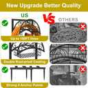 Heavy Duty Garden Hose Holder with Storage Basket, Detachable & Super Stable Water Hose Holder for Outside, Supports 160-Feet Hose, Perfect for Yard and Lawn