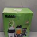 Nahida Blender for Smoothies, 1200W Smoothie Blender for Ice Crushing, Blenders with (2) 6-Fin Blades, Personal Blenders for Kitchen with 23oz, 32oz, 37oz Easy Go Cups for Juices, Silver