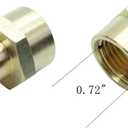 5 Pcs Brass Pipe Fitting Reducing Coupling, FNPT to FNPT Reducer Adapter, 1/2" x 1/4" NPT Female