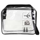 Lermende 2pcs Clear Toiletry Bag TSA Approved Travel Bag,Carry On for Travel,Airport Airline Accessories Compliant Bag,Quart Sized Makeup Cosmetic bag Women Men (Black, 3 Pack)