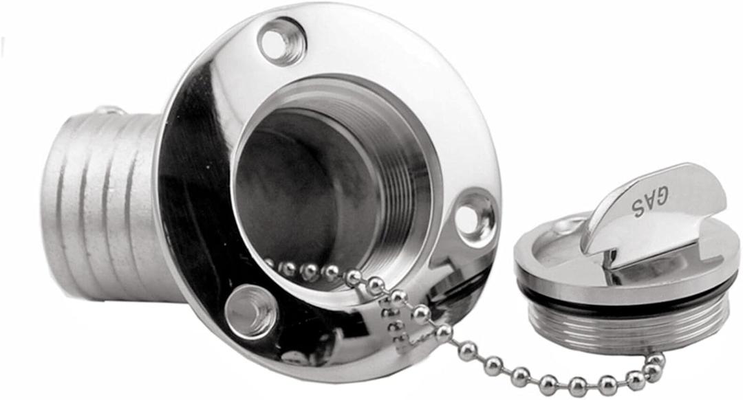 Marine Deck Filler/ Fill Keyless Cap 316 Stainless Steel Elbow Boat Accessories Yacht Hardware (Type: Gas, 50mm/2inch)