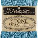 Scheepjes Stone Washed Yarn, Cotton-Acrylic Blend, 50g - 805 Blue Apatite