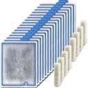 16 Pack Large Filter Cartridges Replacement for Aqueon QuietFlow Filter LED PRO Size 20,30,50,75/Power Filter Size 20,30,50,55/75, E Internal Size 40 and Canister Filter (with 8 Pack Filter Pads)