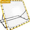 Baseball Rebounder Net, 4x4.5FT Bounce Back Net Fielding Trainer w/ 3 Adjustable Angles for Baseball and Softball Pitch Back Rebound Practice, UV & Weather Resistant Easy-Fold Design