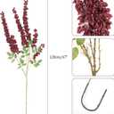 2Pcs Wisteria Artificial Flowers Branches 43In Fake Wisteria Floral Hanging Plant for Party Floor Vase Balcony Wedding Floral Arrangement Decoration (Red)