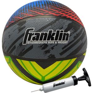 Franklin Sports Mystic Basketball - Women's Basketball - Girl's Indoor + Outdoor Ball - 28.5" Intermediate Rubber Ball - Air Pump Included