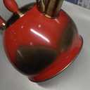 SUSTEAS Stove Top Whistling Tea Kettle - Food Grade Stainless Steel Teakettle Teapot with Cool Touch Ergonomic Handle, With 1 Silicone Pinch Mitt Included, 2.64 Quart(RED)