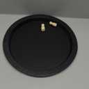11 Inches Round Wooden Tray Decor,Black Decorative Trays for Home Decor,Round Wood Tray for Coffee Table Candle Holder Vintage Table Farmhouse (Black)