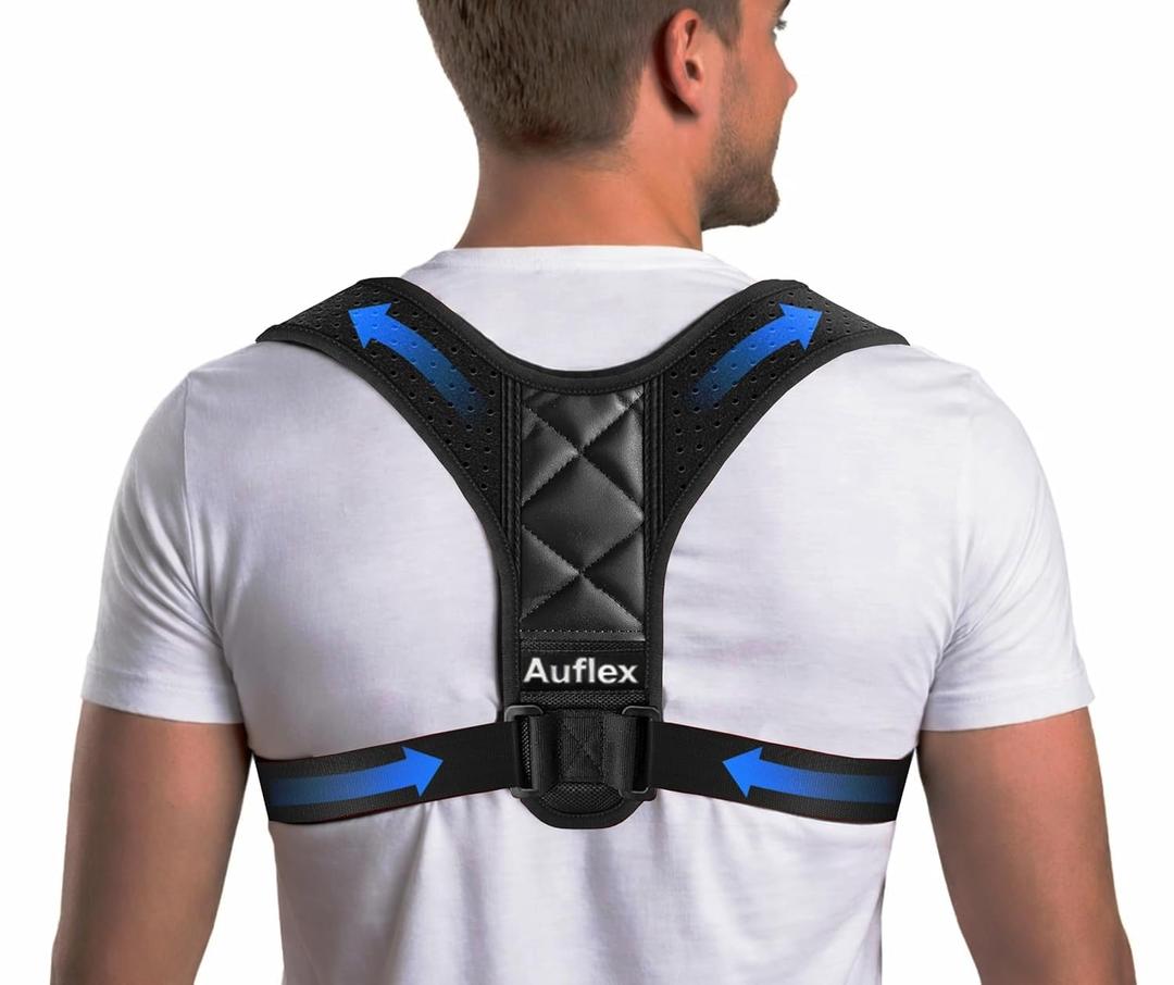 Posture Corrector for Men & Women  Adjustable Upper Back Brace for Shoulder & Spine Support, Breathable Back Straightener for Neck, Back Pain Relief, Hunchback & Slouching, Chest Size -XL and XXL