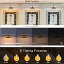 5000mAh Picture Light Battery Operated,15.7In Antique Bronze Wireless Rechargeable Picture Light 3 Colors Dimmable Art Light with Remote Timer for Paintings,Gallery