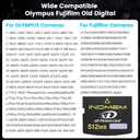 xD Picture Card 512MB -Tpye Standard, xD Cards 512MB Compatible with Olympus Fujifilm Vintage Digital Cameras