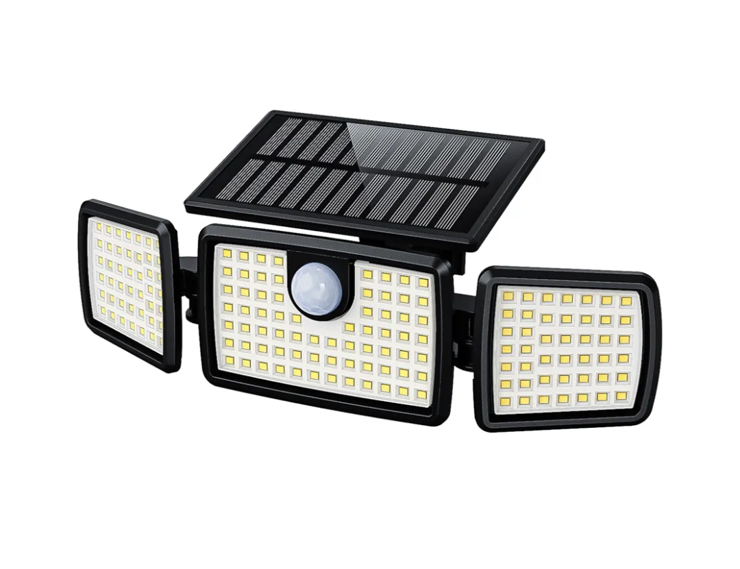 Solar Lights Outdoor, Solar Motion Deck Lights Outdoor for Deck with High Brightness, Larger Built-in Tempered Glass Solar Panel, Sensitive PIR Motion Inductor (Non-Remote,1 Pack)