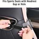 Seat Belt Adjuster & Holder for Adults, Car Seat Belt Clip for Easy Reach, Seatbelt Guide Grabber, Fits Sports Seats with Headrest Gap or Hole
