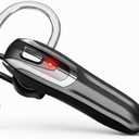 Bluetooth Headset with 38H Talk Time, Dual Mic Noise Cancelling, Dual Pairing & Mute Button, Bluetooth 6.0, Lightweight Single Ear Headset for Calls (Black)