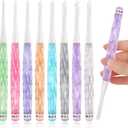 Coopay Crochet Hooks, Inline Crochet Hook Set 2.5mm(C)-6mm(J), See-Through Plastic Handle, Ergonomic & Pretty, Ideal for Crocheting Blankets, Dolls, Shawls, Hats, Scarves