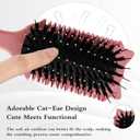 2 x Curl Defining Brush, Curly Hair Brush for Curls, Waves and Coils, Volumizing and Detangling Brush for Women, Reduces Frizz and Pulling, Defines and Shapes Curls Gently (Pink)