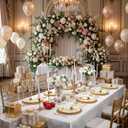 Liacere 350PCS Yellow Plates - Yellow Disposable Plastic Plates With Gold Rim-50Guest Plastic Dinnerware include 100 Plates,50 Pack Pre Rolled Napkins with Silverware 50Cups for WeddingMother's Day
