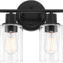 4-Light Bathroom Light Fixture Over Mirror Black 4-Light Vanity Light Fixture for Bathroom Vanity Black Wall Sconce Over Sink