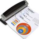 Swingline 3 Hole Punch, 10 Sheet Capacity Three Hole Puncher 3 Ring, Adjustable 2-3 Hole Paper Punch, Precision Pro, Black & Silver (74037)