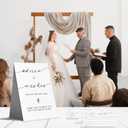 Advice And Wishes Card Set For The New Couples, 1 Standing Sign 15 Advice Cards, 15 Date Night Cards Cards 15 Journey Idea Cards For Bride, Groom, Newlyweds, Wedding Favors & Supplies(Gray)-C01