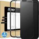 Mothca 2 Pack Matte Glass Full Coverage Screen Protector for iPhone Air 6.5-inch, Anti-Glare Anti-Fingerprint Black Edge Tempered Glass Film with Easy Installation Tool, Smooth as Silk