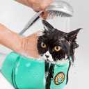 AWOOF Cat Grooming Bag Adjustable Cat Bathing Bag Anti Scratch Bite Polyester Soft Durable Mesh Cat Shower Bag for Cats