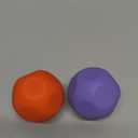 Sensory Stress Balls - Fidget Toys for Adults & Teen, Silicone Polyhedron Hand Therapy Ball with Beads Inside Relief Stress Squeeze Toy for Autism & ADHD, Office Desk Toy (Orange/Purple)
