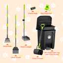 20L Dog Poop Trash Can Outside, Dog Waste Container with Pooper Scooper | Foot-pedal lid, removable inner bucket, metal rake, shovel & dustpan, bone bag dispenser with 5 waste bag rolls for yard.