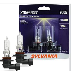 SYLVANIA - 9005 XtraVision Halogen Headlight Bulb - High-Performance Car Headlight - Halogen Light with No Glare - for Automotive - 2 Bulbs