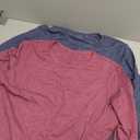 2 Pack Womens Tops Crewneck Soft Long Sleeve Shirts Fall Clothes Casual Tshirts Basic Tee (Large, Red+dark Bule)