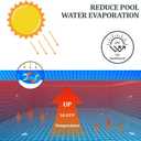 YUEWO Round Solar Cover, Blue 8 Foot Heat Retaining Solar Blanket Pool Heater Cover for for Above-Ground and In-Ground Pools Hot Tub Spa