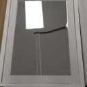 Farmhouse Mirror for Bathroom, White Rustic Vanity Mirror Wood Framed Decrative Mirrors, Barn Door Style Decor Entryway Bedroom 22x30INCH Horizontal