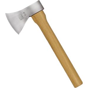 Prandi Professional Throwing Hatchet - 14 Competition Axe C43/C45 Carbon Steel - 1.32lb Tournament Grade with Hickory Handle - Made in Italy