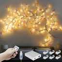FNHMSL Butterfly Enchanted Willow Vine Lights, 7.55FT 144LED 3 Color Butterfly Blossom Tree Branch Lights for Wall, Remote Timer,8 Light Model,Bedroom Wall Doors Wedding, Christmas, USB Battery Box