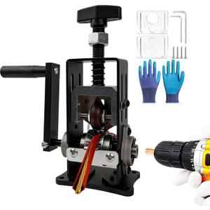 Manual Wire Stripper Machine, 0.06"-1" Wire Stripping Machine, Wire Stripping Tool for 1.5-25mm Scrap Wire Copper Wire Stripper Aluminum Alloy Frame Drill Powered Cable Stripper for DIY Cable