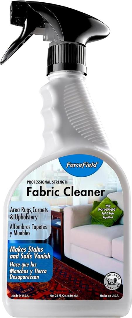ForceField Fabric Cleaner Professional Strength, Deeply Penetrates Water Safe Fabric & Fibers of Upholstery, Clothing, Rugs & Carpeting - 22oz