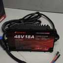 18AMP Lithium Golf Cart Battery Charger for 48 Volt/58.4V (51.2V) LiFePO4 Battery with Ring Terminals Plug