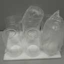 6 Pack Clear Glass Shades Replacement,5.51in Height,3.94in Diameter,1.65in Fitter,High Transmittance Cylinder Glass Lampshade Replacement for Pendant Light Floor lamps Chandelier Wall Sconces