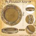 Mifoci Antique Gold Charger Plates Set of 6 Plastic Gold Chargers for Dinner Plates Decorative 13" Round Plate Bulk with Embossed Rim for Dinner, Party, Wedding(Classic)