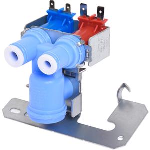 BlueStars Ultra Durable WR57X10032 WR57X33326 Refrigerator Water Valve Dual Solenoid Valve - Compatible with G.E Refrigerators - Replaces AP3192626 WR57X10040 AP3672839 PS901314
