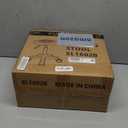 FURWOO Round Swivel Stool with Wheels PU Leather Rolling Height Adjustable Stool for Spa Salon Massage Black