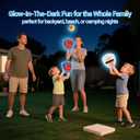 LED Toss and Catch Ball Set, Toddler Baseball Glove, Camping Beach Pool Toys For Kids, Outside Backyard Family Games, Sports & Outdoor Play Toys for 3 4-8 8-12 Year Old Boys Girls Birthday Gifts