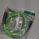 Air Compressor Whip Hose 3/8 Inch x 6 Feet Lead in Hybrid Hose with Fittings, Flexible and Kink Resistant, 1/4" Industrial Quick Coupler and Plug Kit - Green