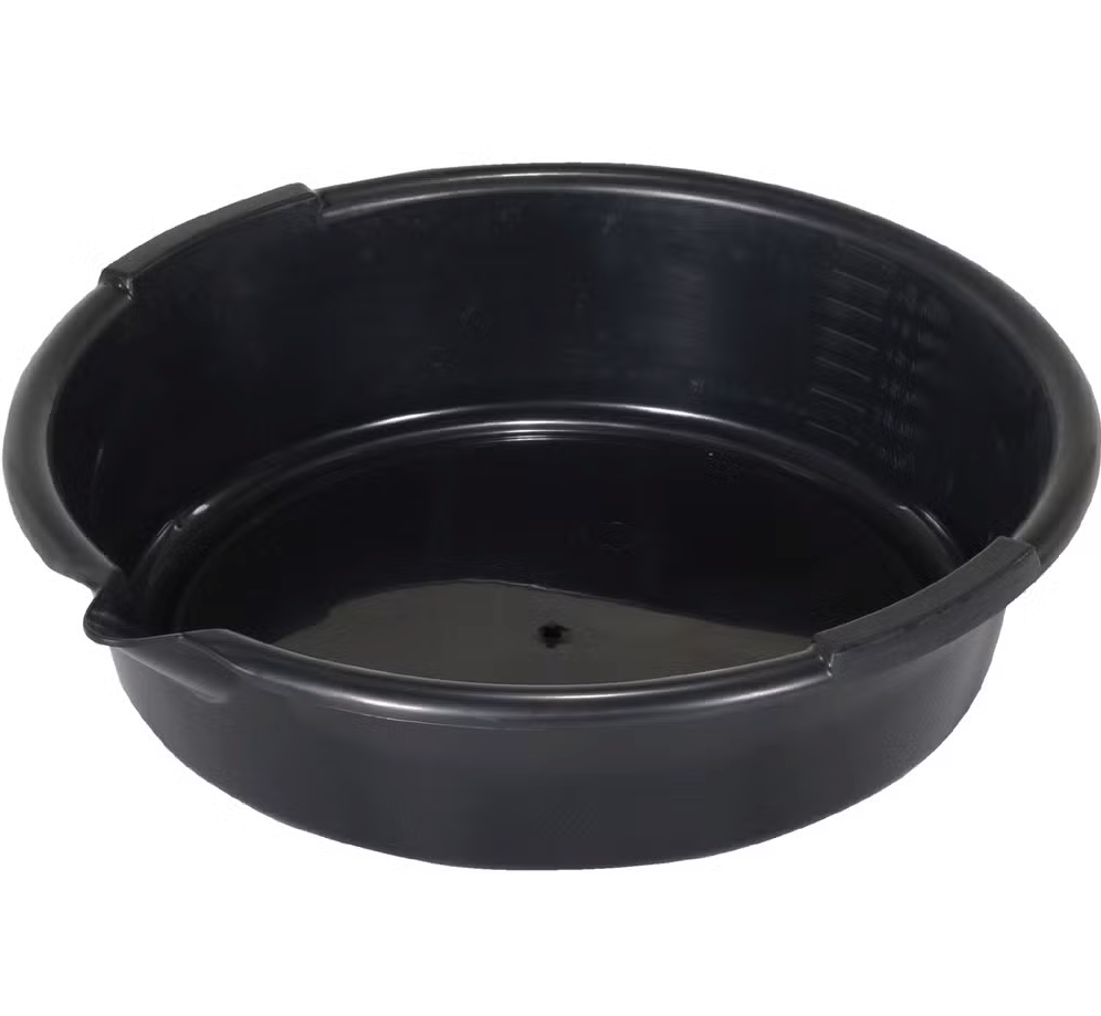 NEIKO 20762A Oil Drain Pan | Black Plastic Anti Splash | Motor Oil Drip Catcher Pan | 2 Gallon (8L) Capacity