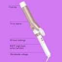 Conair Double Ceramic 1 -Inch Curling Iron, 1 -Inch Barrel Creates Loose Curls, Hair Curler for Use on Medium & Long Hair, White/Rose Gold