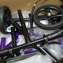 BlessReach Steerable Knee Walker Deluxe Medical Scooter for Foot Injuries Compact Crutches, with Dual Rear on-Wheel Brake and Shock Absorption Under The Knee pad（Purple）