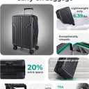BAGSMART Carry On Luggage 22x14x9 Airline Approved, Lightweight luggage with Spinner Wheels, 20 Inch Expandable Hardside Carry On Suitcase with TSA Lock Rolling Travel suitcase Carry-On, Black